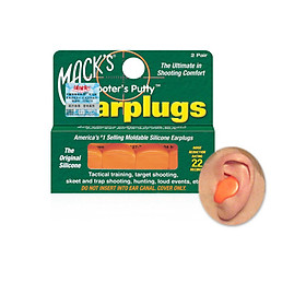 Bộ Nút Tai Silicone Chuyên Nghiệp Chống Ồn Chống Nước Chống Ngứa Tai Bảo Vệ Thính Giác MACK'S (2 Cặp)