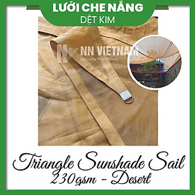 Mua Lưới che nắng tam giác màu vàng cát dùng che mát sân vườn  ban công - Kích thước 1.4m x 2.4m x 2.8m
