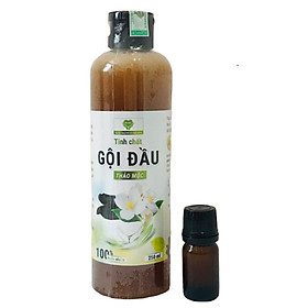 Tinh chất gội đầu thảo mộc MẸ KEN 250ML - tặng kèm chai mẫu thử tinh dầu tràm gió nguyên chất MẸ KEN