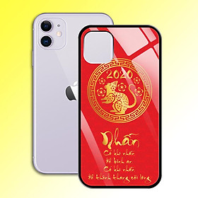 Ốp Lưng Mạ Màu Vàng Ánh Kim cho điện thoại Iphone 11 - 0377 7988 MOUSE08 - NHẪN - Hàng Chính Hãng