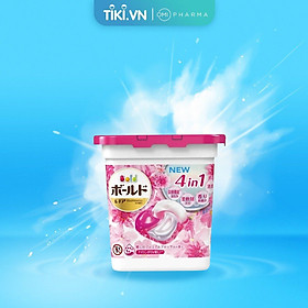 Viên Giặt 4D Gel Hồng Hương Hoa Dịu Ngọt S Select Nhật Bản (Hộp 12 Viên)