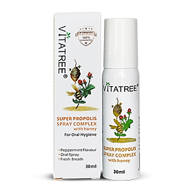 Vitatree Keo Ong Super Propolis Spray Complex Làm dịu cơn đau họng