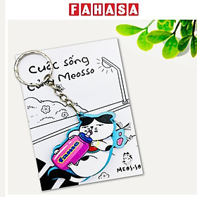 Móc Khóa Gỗ - Mèo Fame - Meosso