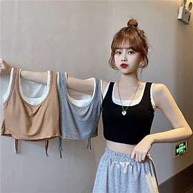 Áo ba lỗ dáng croptop có đệm ngực hàng cao cấp