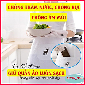 Tạp Dề nhà bếp Con Hươu Chống Bám Bẩn Không Thấm Nước Siêu Bền - Tạp dề bếp siêu dai