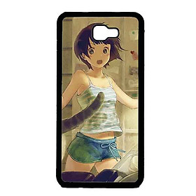 Ốp Lưng in cho Samsung J7 Prime Mẫu Cô Gái Anime Tóc Hồng̣ - Hàng Chính Hãng