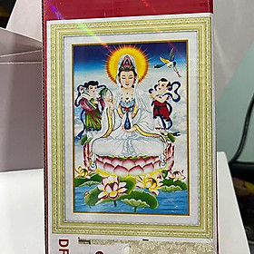 Mua Tranh đá Quan Thế Âm Bồ Tát DF2338 - kích thước 65 * 96 (TRANH CHƯA LÀM)