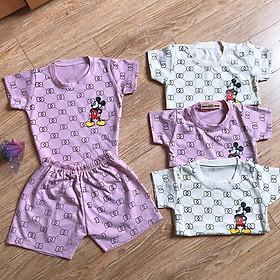 Bộ Cộc Tay MINKY MOM COTTON cho bé trai, bé gái, bộ mặc nhà cho bé trai, bộ mickey mắt xíc cho bé