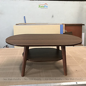 Bàn Trà Sofa Phòng Khách 2 Tầng Chân Gỗ Hiện Đại BSF-07