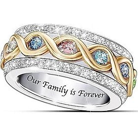 Nhẫn nam titant đính đá