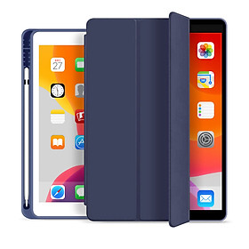 Bao da TPU cho iPad 10.2-inch Gen 7, Gen 8, Gen 9 Smart Case có khay đựng bút pencil  - Hàng chính hãng - Xanh đen