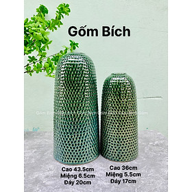 Mua Bình Hoa Lọ Hoa Dáng Chuông Tổ Ong Dáng Mới Gốm Sứ Bát Tràng Lọ Hoa Cắm Đào Lựu Tuyết Mai - Gốm Bích
