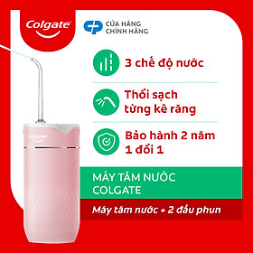 Máy tăm nước Colgate cầm tay IPX7 trắng sáng răng