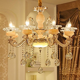 Mua Đèn chùm pha lê ROYAL 8 tay cao cấp chuẩn xịn - Tặng kèm 8 bóng LED nến (có ảnh chụp thật 100%)