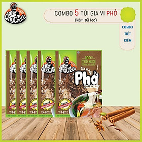 Combo 5 Túi Gia Vị Phở Ông Chà Và 25g túi - Kèm túi lọc