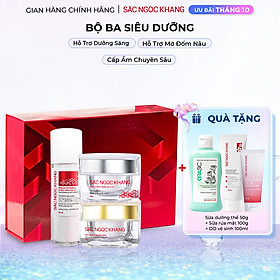 COMBO dưỡng da chuyên sâu kem dưỡng ban đêm 30g + kem dưỡng ban ngày 5 in 1 30g + Serum dưỡng trắng 30ml cho tác dụng nhanh mạnh, toàn diện