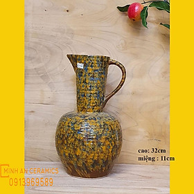 Mua Bình hoa lọ hoa dáng bình tưới men ngọc men ngọc men sắc hoa gốm Minh An Bát Tràng