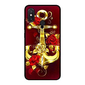 Ốp lưng dành cho điện thoại Xiaomi Redmi Note 6 Pro  Neo Vàng Nền Đỏ