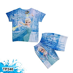 Quần áo bé gái in 3d hình công chúa Elsa chất Thun lạnh KunKun Kid TP263-240-825-1053 - Đồ bộ trẻ em size đại từ 10-60kg