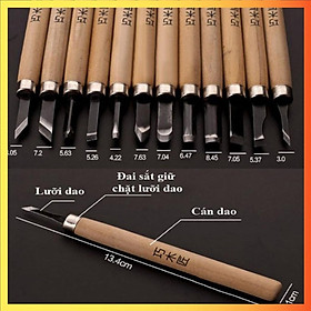 Mua Bộ 12 dao khắc  đục  tiện gỗ V1
