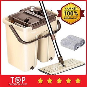 Mua Hàng Chính Hãng - Cây lau bẹ vắt xô 2 ngăn linh kiện CLN-2N