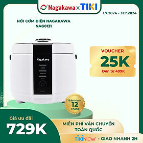 Nồi cơm điện nắp gài nagakawa nag0131 - hàng chính hãng
