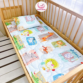 Bộ gối nệm cho bé đi học mầm non, tiểu học, trung học Katina House, vải tencel mềm mại thoáng mát