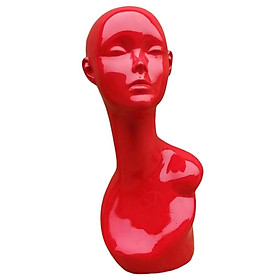 Bust   Hat Jewelry Display Red