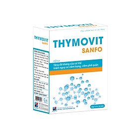 Thymovit Sanfo - Tăng sức đề kháng, tăng khả năng phòng bệnh, giảm viêm họng, viêm phế quản hộp 30 viên