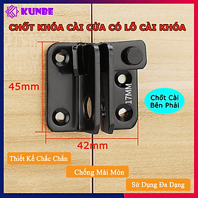 Mua Chốt Khóa Cài Cửa Có Lỗ Cài KUNBE Gài Cây Gạt Dày Dặn Chắc Chắn An Toàn Cao Cấp Tiện Dụng