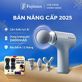 [LOẠI 1 PIN KHỎE]Máy Massage Cầm Tay Mini Súng mát-xa Cầm Tay Đấm Lưng Trị Liệu Cổ Vai Gáy 4 Đầu 6 Chế Độ FUJIMAX