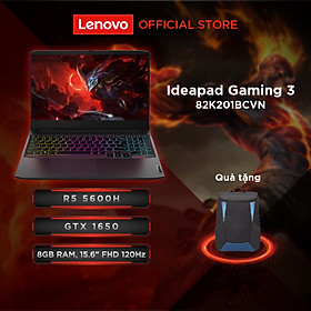 Mua Laptop Lenovo IdeaPad Gaming 3 15ACH6 82K201BCVN R5-5600H|8GB|256GB|GTX 1650|15.6 FHD|WIN 11 - Hàng chính hãng