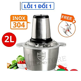 Mua Máy Xay Thịt Cối INOX 304  Công Suất 250W Cực Mạnh  Dung Tích Lớn Lên Đến 2L  Máy Xay Thịt Bằng INOX Không Rỉ