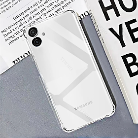 Ốp lưngdành cho Samsung Galaxy A02, A02s, A03, A03s, A03 Core, A04, A04E, dẻo trong chống sốc 4 góc cao cấp - Hàng chính hãng