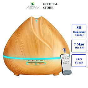 Mua  Hàng Chính Hãng  Máy Xông Tinh Dầu Phun Sương Tạo Ẩm Búp Sen Dung Tích 500ml Có Điều Khiển   Chế Độ Hẹn Giờ 1h/3h/6h/on Đèn Led 7 Màu Phun Sương Tạo Âm Trong Phòng Điều Hòa