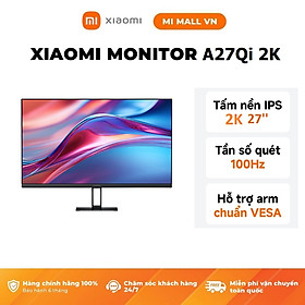 Mua Màn Hình Máy Tính Xiaomi 2K Monitor A27Qi EU 27inch / LCD IPS / 100Hz / 2K / 6ms - Phiên Bản Quốc Tế  Bảo Hành 36 Tháng