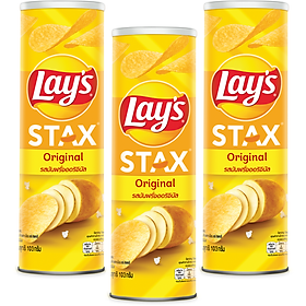 Combo 3 Lay's Stax Khoai Tây Miếng Vị Tự Nhiên 100gr