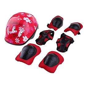 7 pieces Junior Roller Skating Skateboard Helmet Knee Wrist Guard Elbow Pad