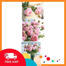 Mua Cành hồng mẫu đơn giả nhập khẩu trang trí nhà cửa decor hoa cô dâu hoa cưới