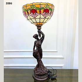 Mua Đèn bàn Tiffany họa tiết ghép mảnh nhiều màu phong cách tân cổ điển DB6
