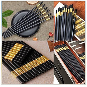 Mua Bộ 20 Đôi Đũa Nhựa Nhật Hàn Quốc Hợp Kim Mạ Khảm Vàng Phụ Kiện Bàn Ăn Chống Bong Tróc Ẩm Mốc