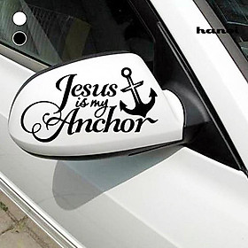 Miếng Dán Trang Trí Xe Ô Tô Hình Chữ Jesus Is My Anchor