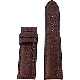 Dây đồng hồ nam nữ Huy Hoàng da bò size lớn màu nâu bạc HT8142