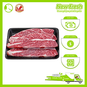 Sườn Non Bò Mỹ Không Xương Cắt Lát Nướng BBQ - Khay 500Gr