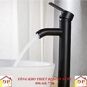 Mua Vòi chậu rửa mặt nóng lạnh cao cấp màu đen SNL39 tăng dây cấp nước inox