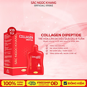 Nước uống đẹp da Collagen Dipeptide 15 túi Sắc Ngọc Khang hấp thụ nhanh và vượt trội giúp trẻ hóa làn da - săn chắc và sáng mịn