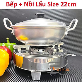 Bộ Bếp Cồn INOX / Nồi Lẩu Chất liệu NHÔM dày. Combo bộ bếp cồn nồi lẩu chuyên cho quán ăn nhà hàng và gia đình