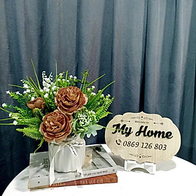 Mua Hoa giả cắm sẵn - Bình mẫu đơn sang trọng 20cm*15cm trang trí tiệc cưới  kệ tủ  để bàn  phụ kiện chụp ảnh