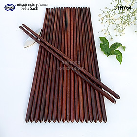 Mua Đũa đầu búp gỗ Trắc Việt Nam Siêu sạch (10 đôi) Kháng khuẩn  không nấm mốc (CTH754) để mộc siêu bền - an toàn sức khỏe
