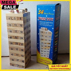 Bộ Đồ Chơi Rút Gỗ Wiss Toy 54 Thanh Cho Bé - Giao Hàng Toàn Quốc